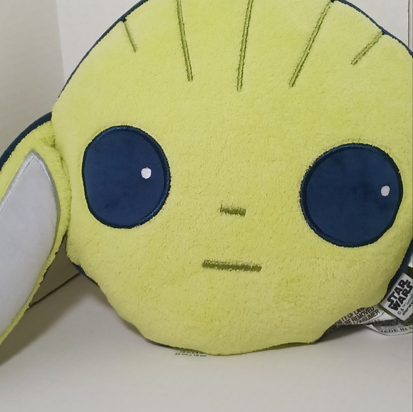 Star Wars The Mandalorian Baby Yoda Grogu Floppy Ears Child's Plush Pillow - Picture 2 of 6